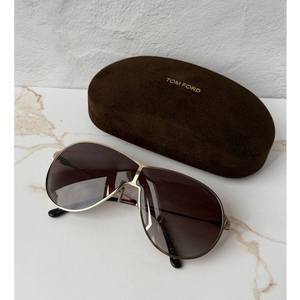 NEW Tom Ford FT1174 Gaia Mask Sunglasses in Rose Gold